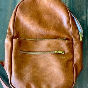 Fawn Jilly Box Back Pack- Faux Leather